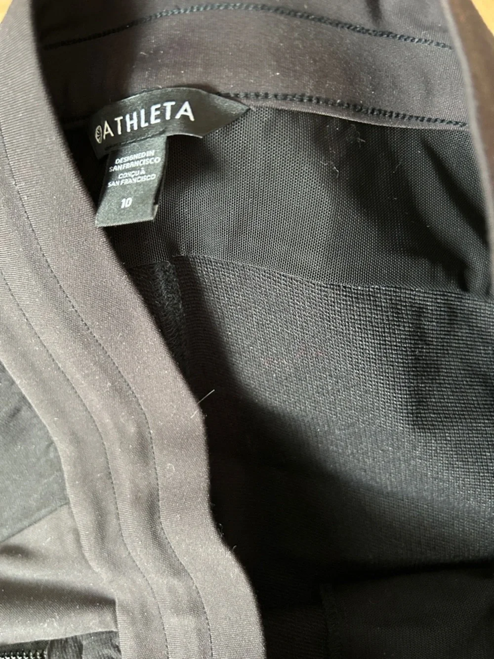 Athleta Black Women's Track Joggers with Zip Pockets - Picture 7 of 13